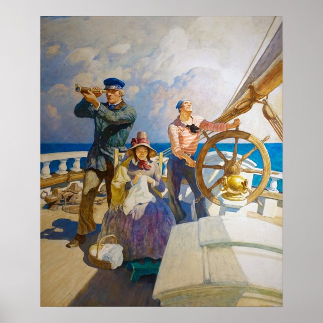 Kreuzfahrten von Newell Convers Wyeth Poster (Vorne)