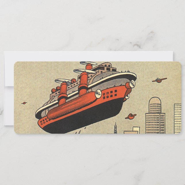 Kreuzfahrthubschrauber für Vintage Science Fiction (Vorderseite)