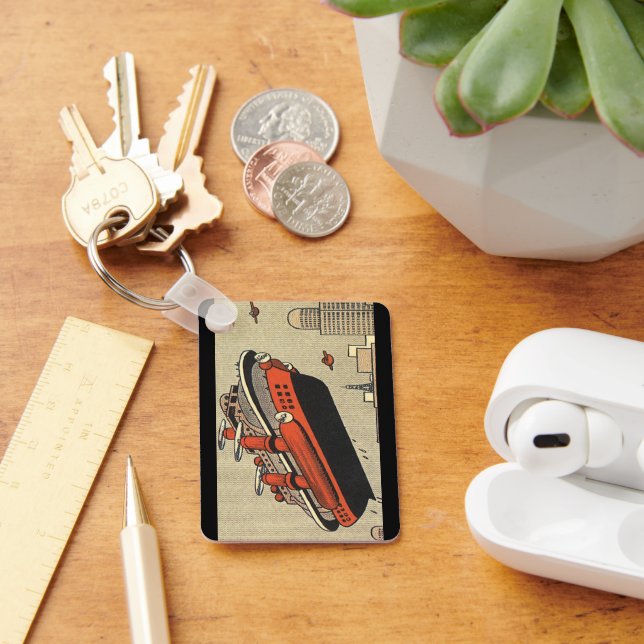 Kreuzfahrthubschrauber für Vintage Science Fiction Schlüsselanhänger (Schreibtisch)