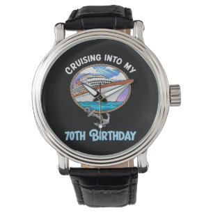 Kreuzfahrtliebhaber auf dem Weg zu meinem 70. Gebu Armbanduhr