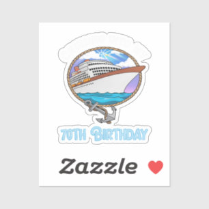 Kreuzfahrtliebhaber auf dem Weg zu meinem 70. Gebu Aufkleber