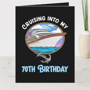 Kreuzfahrtliebhaber auf dem Weg zu meinem 70. Gebu Dankeskarte