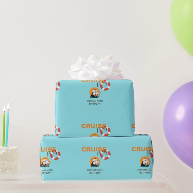 Kreuzfahrtpapier 40 Geburtstagsparty Party Geschenkpapier (Partygeschenke)