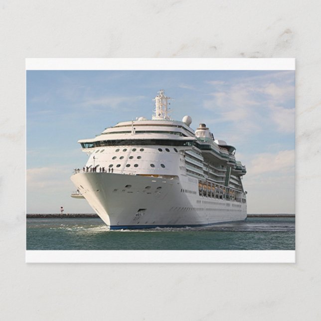 Kreuzfahrtschiff 4 postkarte (Vorderseite)