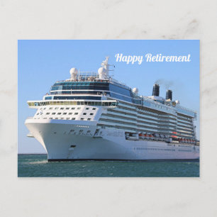 Kreuzfahrtschiff 8: Happy Retirement Postkarte