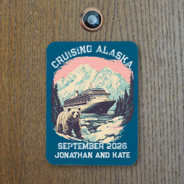 Kreuzfahrtschiff Alaska Retro Schiffstür Marker Magnet