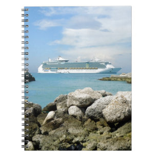 Kreuzfahrtschiff bei CocoCay Notebook Notizblock