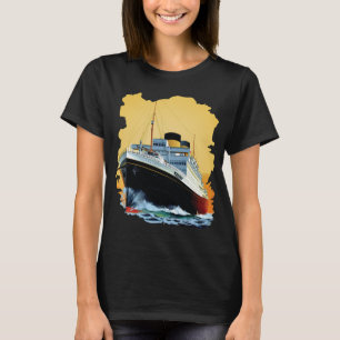 Kreuzfahrtschiff Blaues Reise-T-Shirt T-Shirt