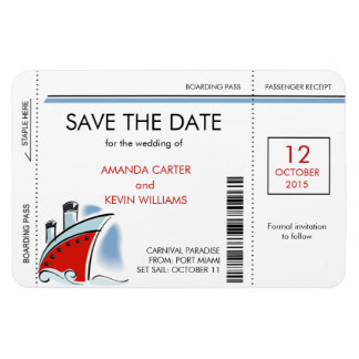 Kreuzfahrtschiff Boarding Pass das Datum Magnete a