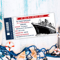 Kreuzfahrtschiff Boarding Pass Geburtstag Einladun