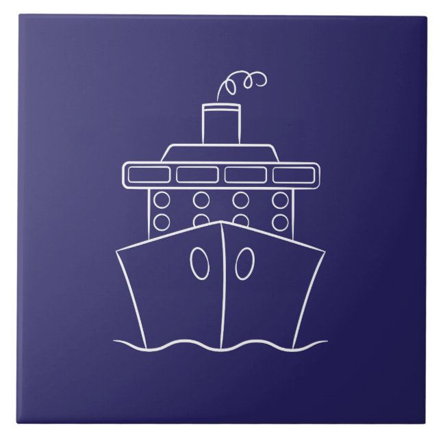 Kreuzfahrtschiff Fliese (Vorderseite)