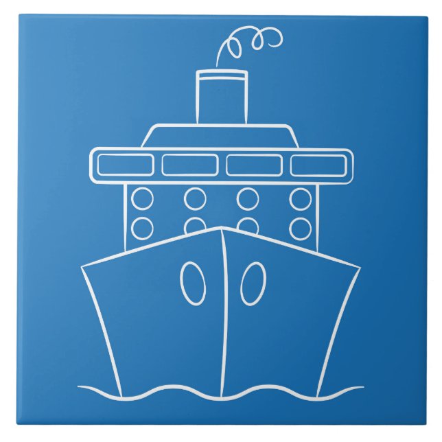 Kreuzfahrtschiff Fliese (Vorderseite)
