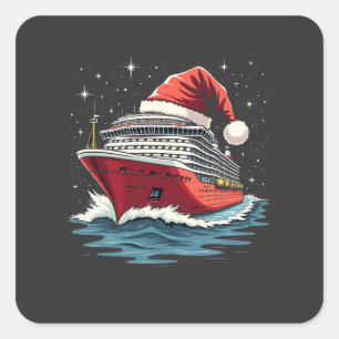Kreuzfahrtschiff für Familien - Weihnachten Quadratischer Aufkleber