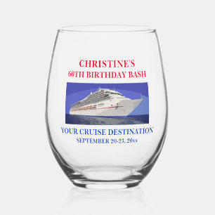 Kreuzfahrtschiff Geburtstag Urlaub Reisen Gutes Weinglas Ohne Stiel