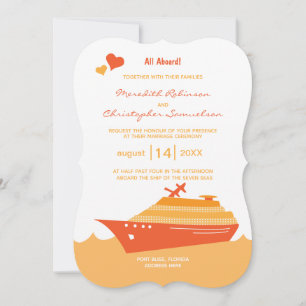Kreuzfahrtschiff Hochzeit an Bord Einladung