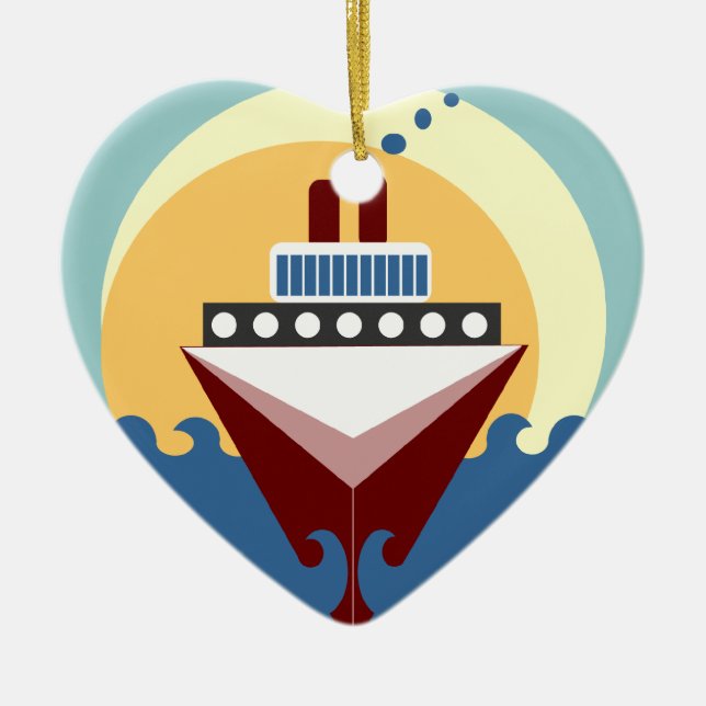 Kreuzfahrtschiff Hochzeit Personalisierte Ornament (Vorne)