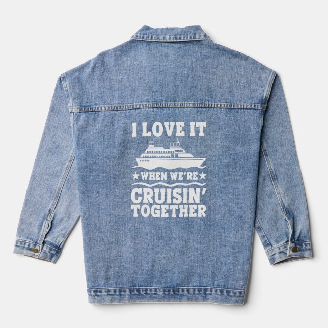 Kreuzfahrtschiff I Liebe es, wenn wir Cruise Match Jeansjacke (Rückseite)