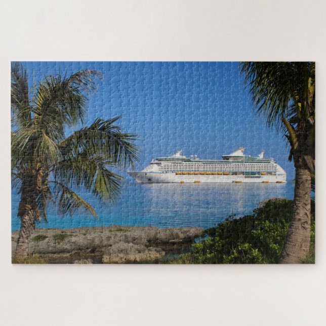 Kreuzfahrtschiff im Paradies Puzzle (Horizontal)