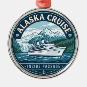 Kreuzfahrtschiff in Alaska Ornament Aus Metall