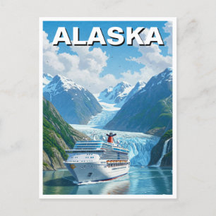 Kreuzfahrtschiff in Alaska Postkarte