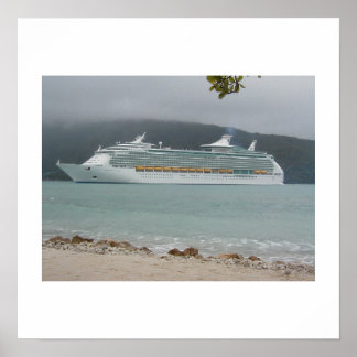 Kreuzfahrtschiff in Haiti Poster