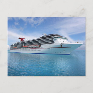 Kreuzfahrtschiff in karibischen Gewässern Postkarte