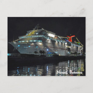 Kreuzfahrtschiff in Nassau, Bahamas Postkarte