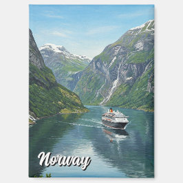 Kreuzfahrtschiff in Norwegen Fjord Magnet
