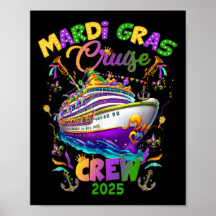 Kreuzfahrtschiff Mardi Gras Karneval Cruise 2025 Poster