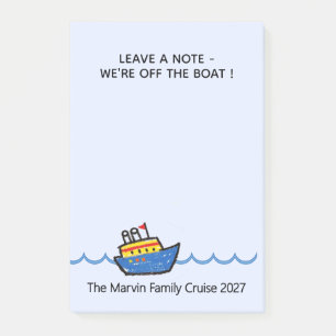 Kreuzfahrtschiff-Nachrichtenpad Post-it Klebezettel