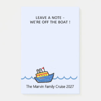 Kreuzfahrtschiff-Nachrichtenpad Post-it Klebezettel