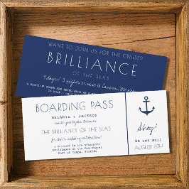 Kreuzfahrtschiff Nautical Boarding Pass Hochzeit Einladung
