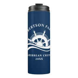 Kreuzfahrtschiff Navy Blue Thermosbecher