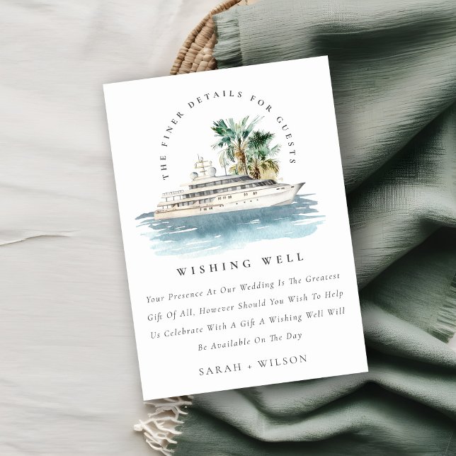 Kreuzfahrtschiff Palm Seascape Hochzeit wünschen g Begleitkarte (Von Creator hochgeladen)