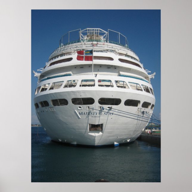 Kreuzfahrtschiff Poster (Vorne)