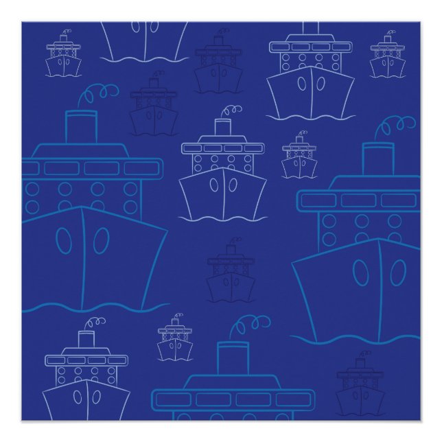 Kreuzfahrtschiff Poster (Vorderseite)