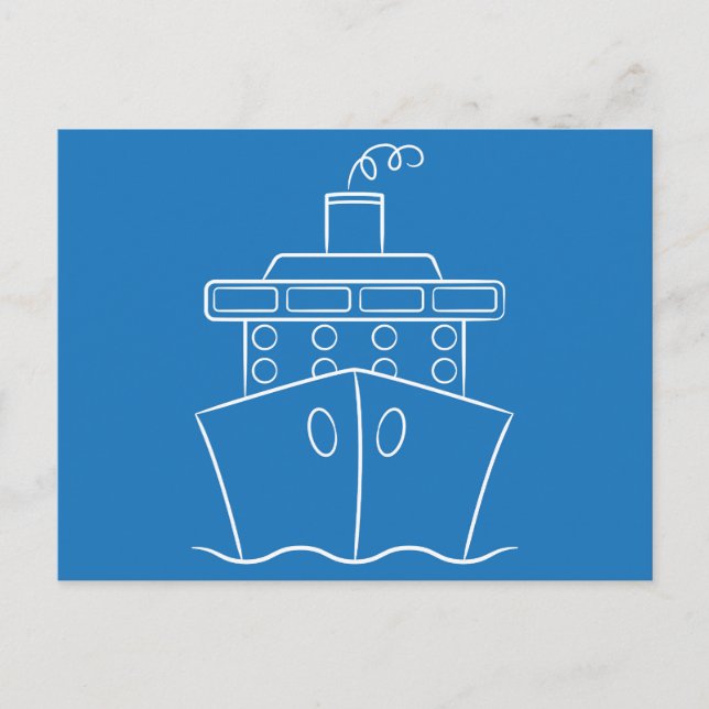 Kreuzfahrtschiff Postkarte (Vorderseite)