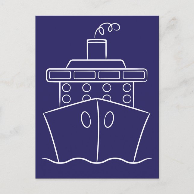 Kreuzfahrtschiff Postkarte (Vorderseite)