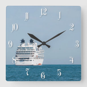 Kreuzfahrtschiff Quadratische Wanduhr