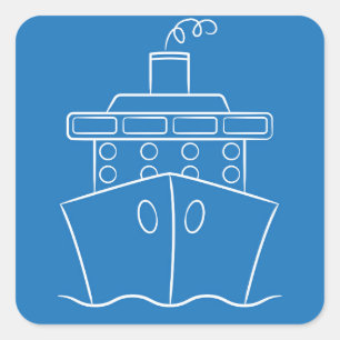 Kreuzfahrtschiff Quadratischer Aufkleber
