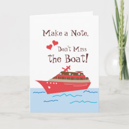 Kreuzfahrtschiff Rette die Hochzeitdatenkarte Ankündigung
