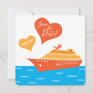 Kreuzfahrtschiff Rette die Hochzeitdatenkarte Save The Date