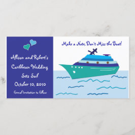 Kreuzfahrtschiff Save the Date Fotokarten