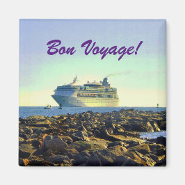 Kreuzfahrtschiff und Jetties Bon Voyage Magnet
