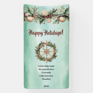 Kreuzfahrtschiff Weihnachtsurlaub Küstenkabinentür Banner