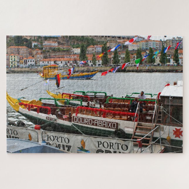 Kreuzfahrtschiffe an der Anlegestelle, Porto, Port Puzzle (Horizontal)
