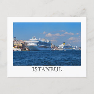 Kreuzfahrtschiffe in Istanbul Postkarte