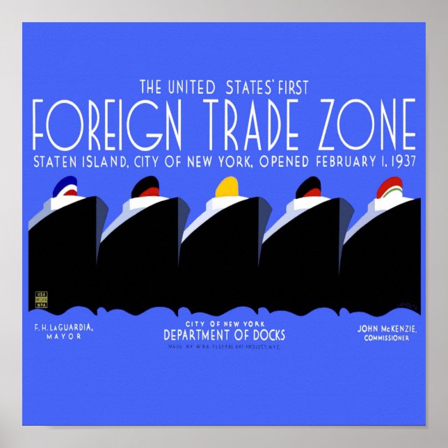 Kreuzfahrtschiffe Vintage Poster Ocean Liner (Vorne)