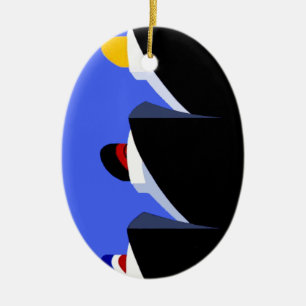 Kreuzfahrtschiffe Vintage Poster Ocean Liner Keramikornament