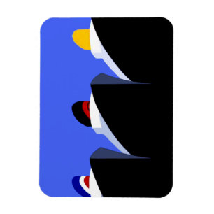 Kreuzfahrtschiffe Vintage Poster Ocean Liner Magnet